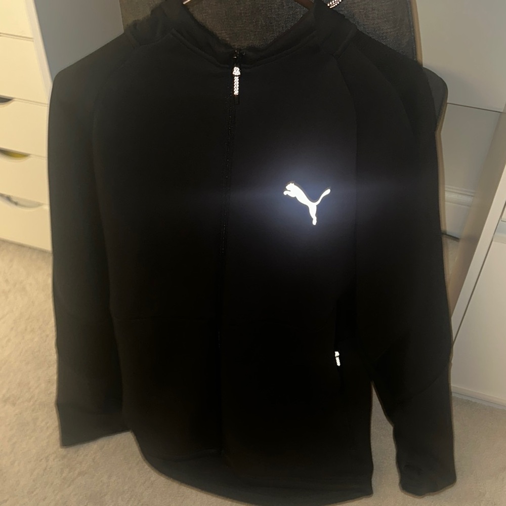 Puma Black Hoodie with Logo